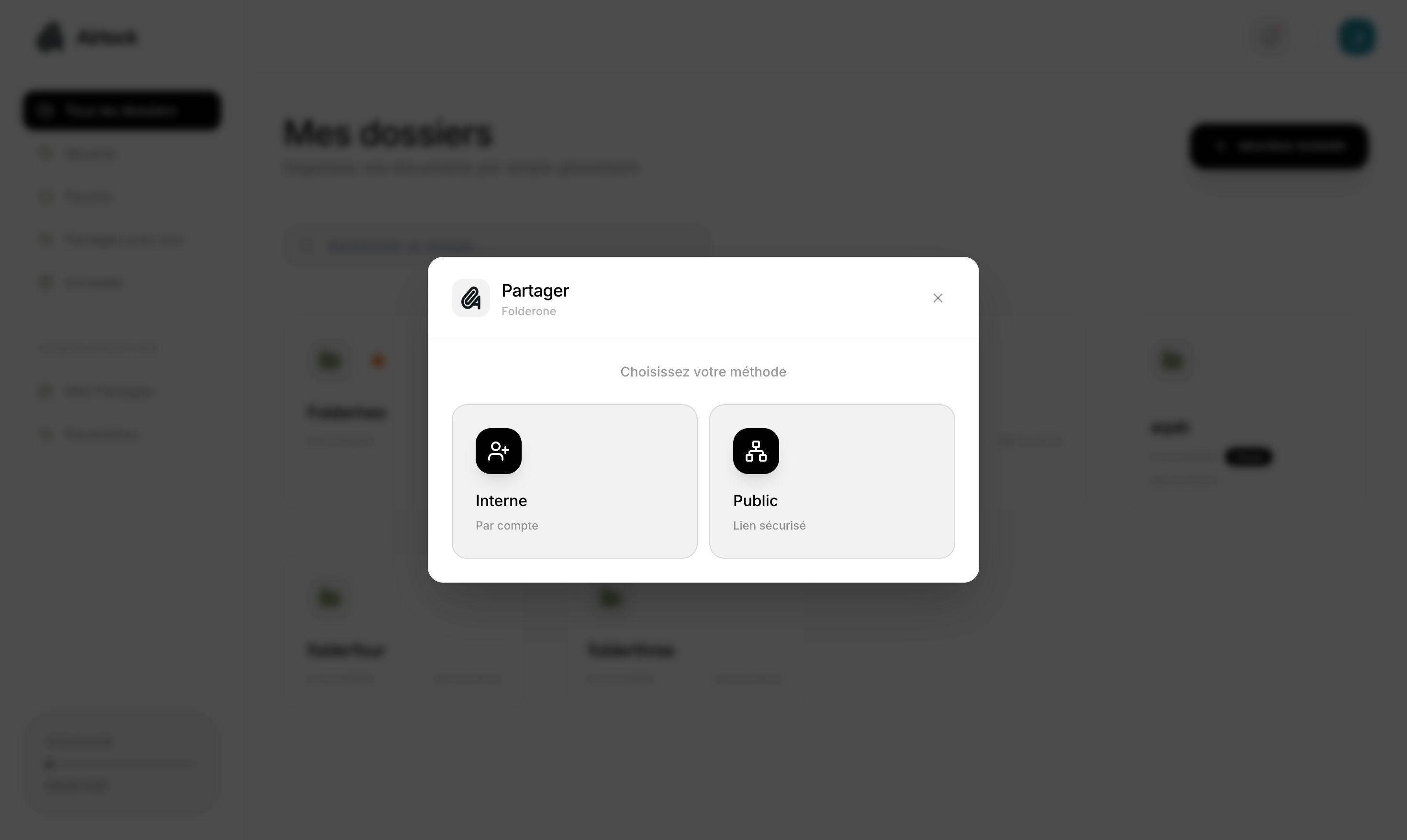 Airlock Règles de Partage - Configuration des paramètres de sécurité : mot de passe, expiration, quota de vues